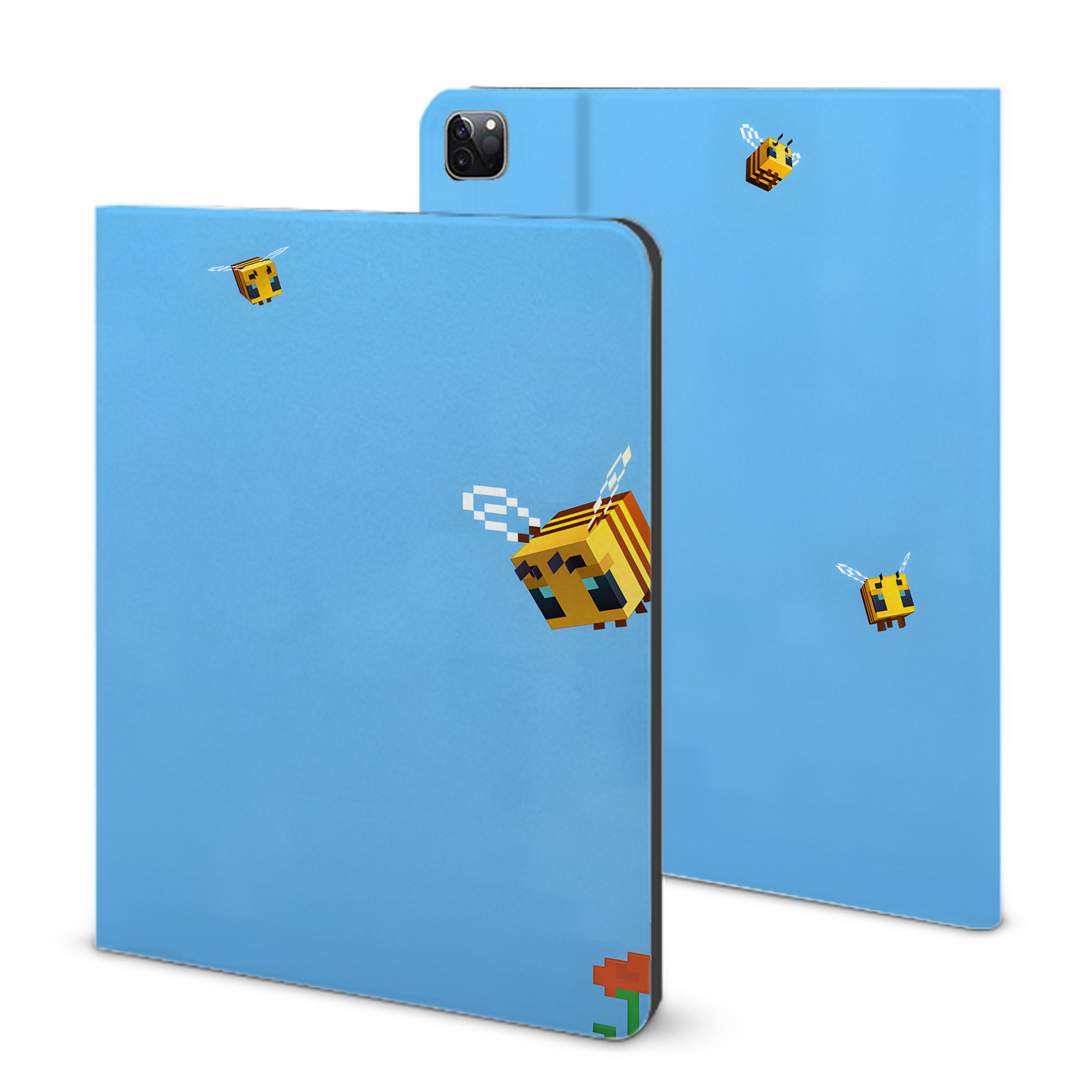 （画像用） マインクラフト ブロックの世界 Minecraft MC Block world IPad ケース ブック型 PUレザー TPU 耐衝撃 軽量 薄型 ペン収納なし 全面保護 IPad 各モデル対応